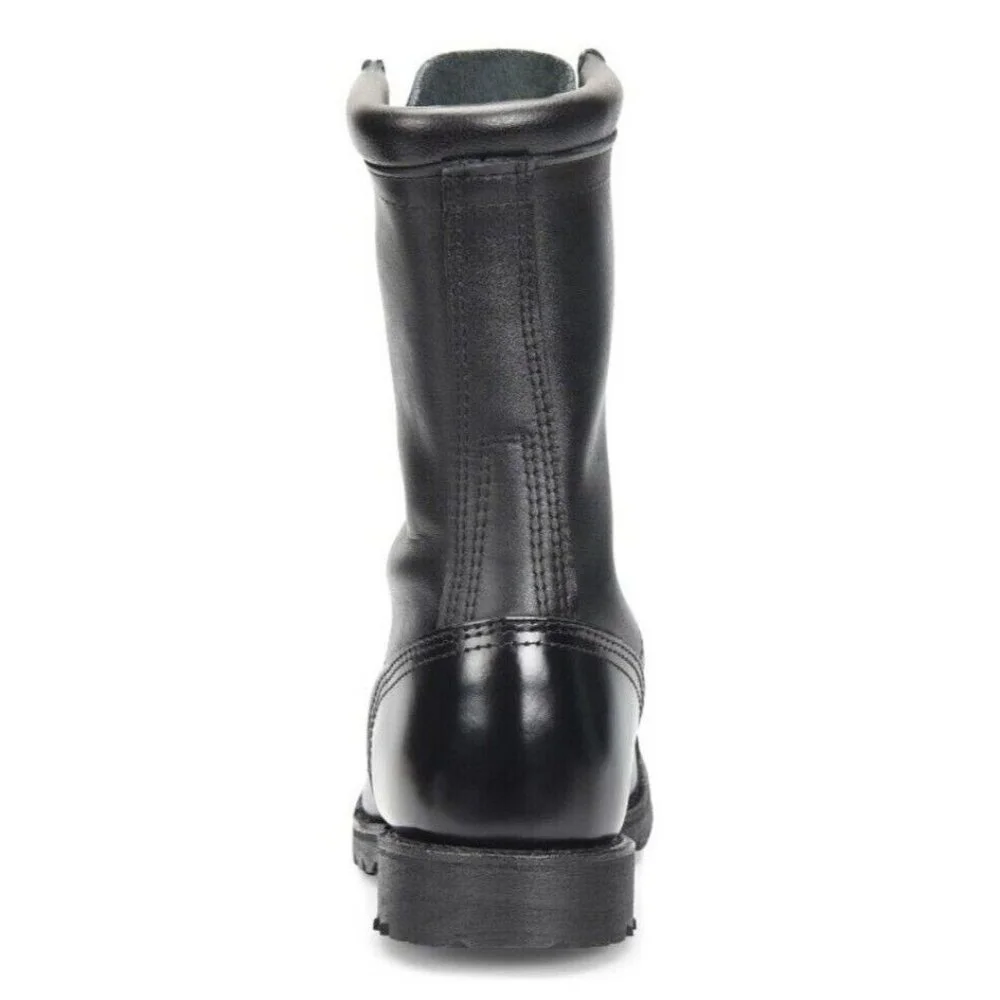 Nice Carolina Jump Boots Black Leather Made In Usa Sz 8 Paratrooper